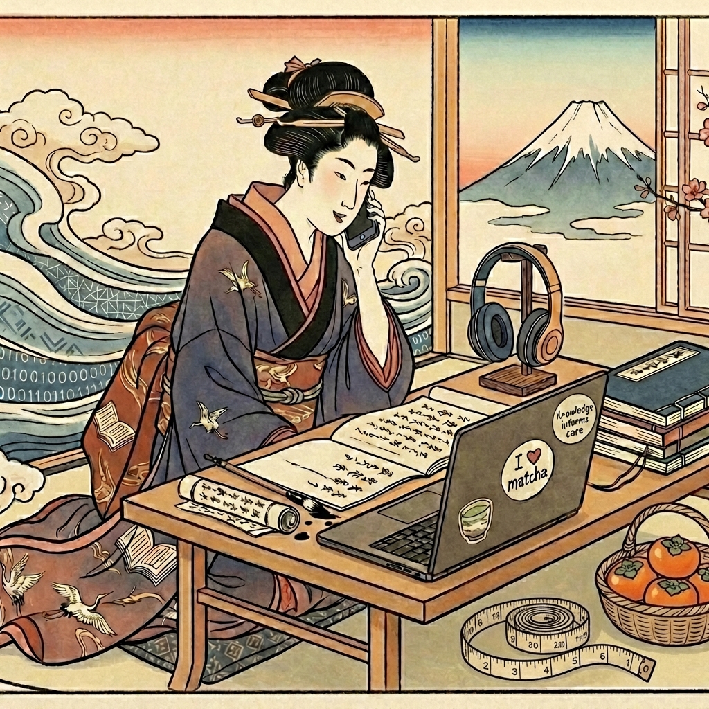 Warm editorial illustration for Nutrishify contact page