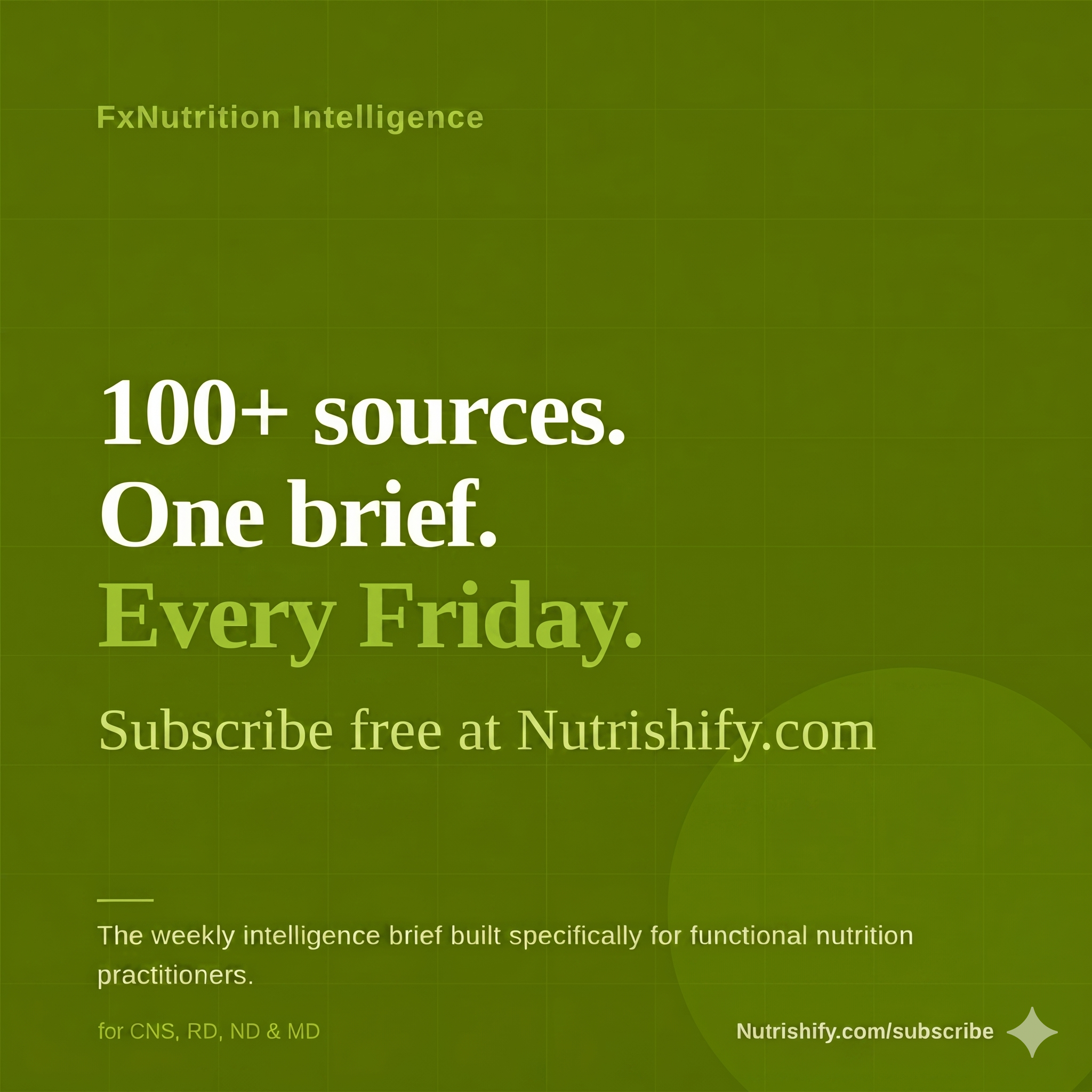 May 15, 2026 — FxNutrition Intelligence